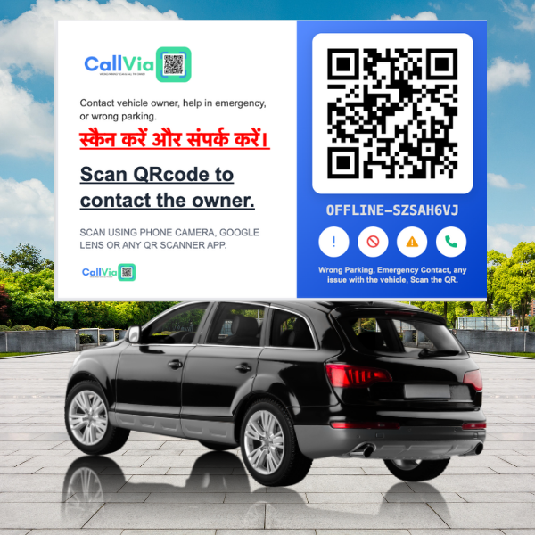 CallViaQR Tag The Best QR Car Parking Accessory in kota